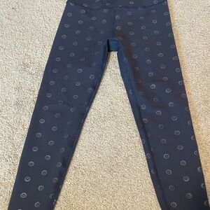 Beyond Yoga Navy Smiley Face Leggings